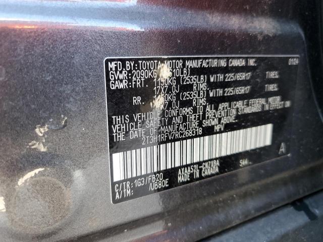 2T3H1RFV7RC268318 - 2024 TOYOTA RAV4 LE GRAY photo 13