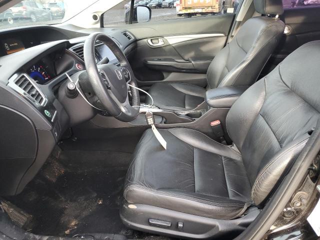 2HGFB2F97FH532048 - 2015 HONDA CIVIC EXL შავი ფოტო 7