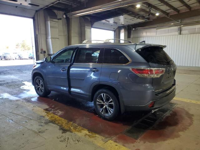 5TDJKRFH7GS243635 - 2016 TOYOTA HIGHLANDER XLE أزرق صورة 2