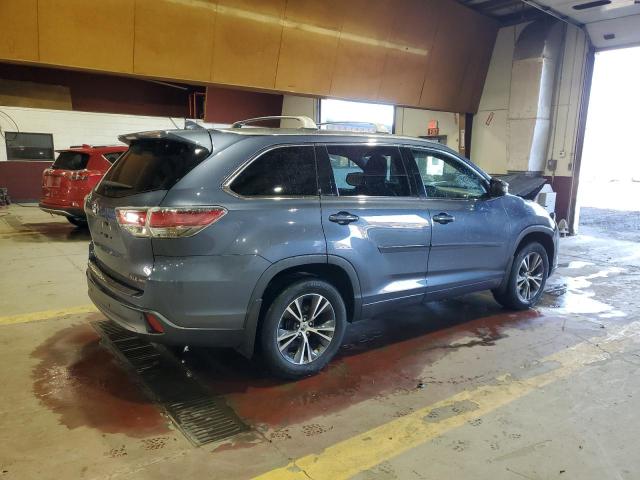5TDJKRFH7GS243635 - 2016 TOYOTA HIGHLANDER XLE أزرق صورة 3