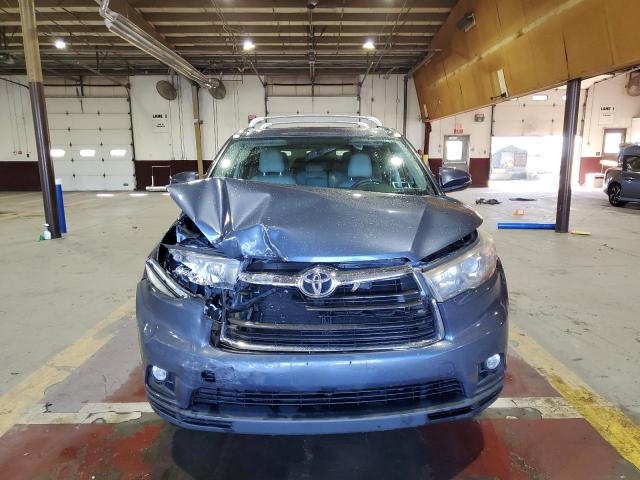 5TDJKRFH7GS243635 - 2016 TOYOTA HIGHLANDER XLE أزرق صورة 5