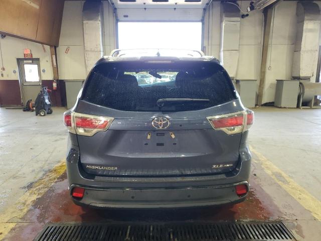 5TDJKRFH7GS243635 - 2016 TOYOTA HIGHLANDER XLE أزرق صورة 6