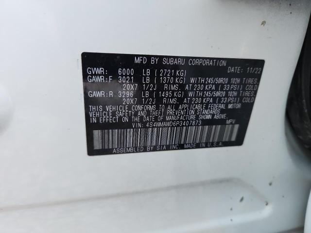 4S4WMAWD6P3407873 - 2023 SUBARU ASCENT TOURING WHITE photo 14