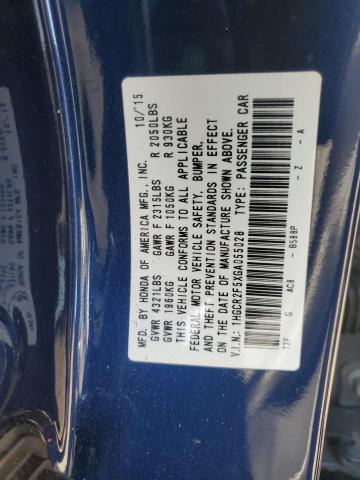1HGCR2F5XGA055028 - 2016 HONDA ACCORD SPORT 蓝色 照片 12