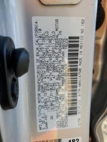 3TMJU4GN7BM114871 - 2011 TOYOTA TACOMA DOUBLE CAB PRERUNNER SILVER photo 12