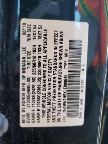 7FARW2H5XJE089049 - 2018 HONDA CR-V EX Սև լուսանկար 14