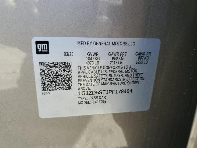 1G1ZD5ST1PF178404 - 2023 CHEVROLET MALIBU LT Boz foto 12