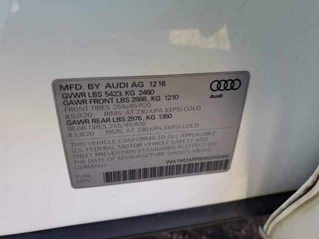 WA1M2AFP6HA090065 - 2017 AUDI Q5 PREMIUM PLUS თეთრი ფოტო 14