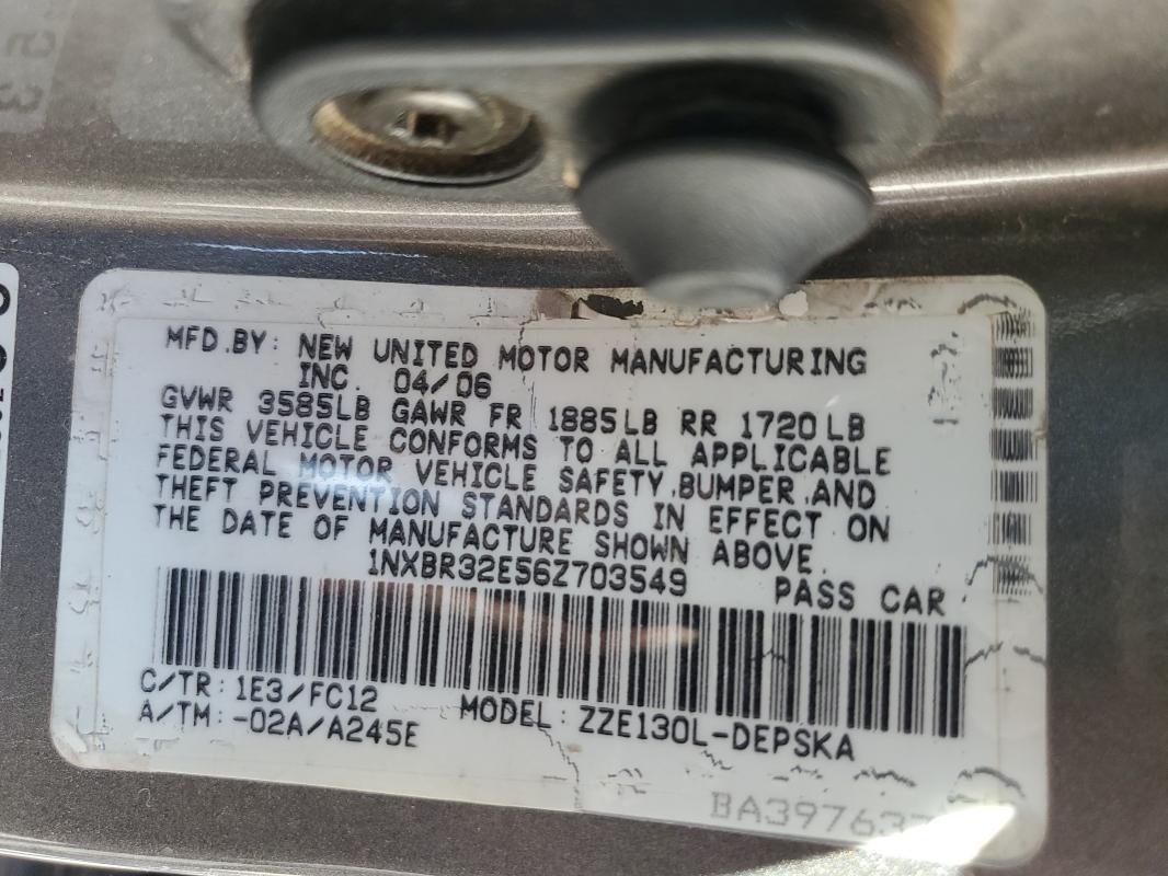 1NXBR32E56Z703549 - 2006 TOYOTA COROLLA CE 灰色 照片 13