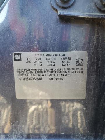 1G11E5SAXDF264671 - 2013 CHEVROLET MALIBU 2LT GRAY photo 12
