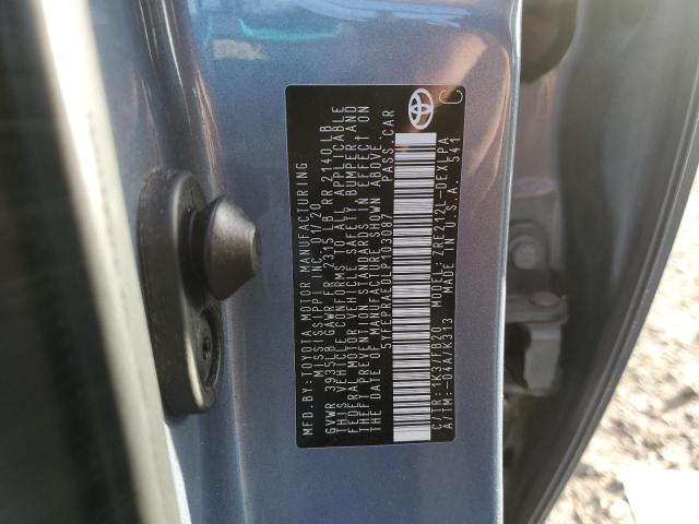 5YFEPRAE0LP103087 - 2020 TOYOTA COROLLA LE ნაცრისფერი ფოტო 12