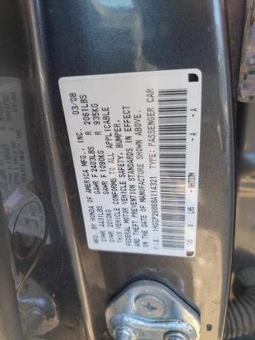 1HGCP26868A114321 - 2008 HONDA ACCORD EXL GRAY photo 12