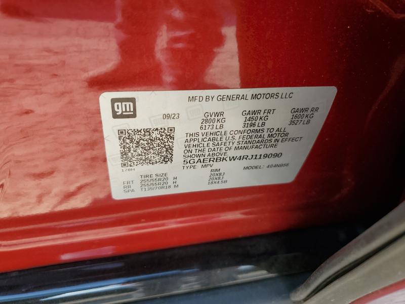 5GAERBKW4RJ119090 - 2024 BUICK ENCLAVE ESSENCE 红色 照片 13