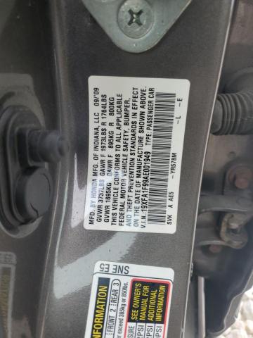 19XFA1F99AE001949 - 2010 HONDA CIVIC EXL CHARCOAL photo 13