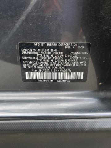 JF2GUADC1RH394475 - 2024 SUBARU CROSSTREK PREMIUM 灰色 照片 14