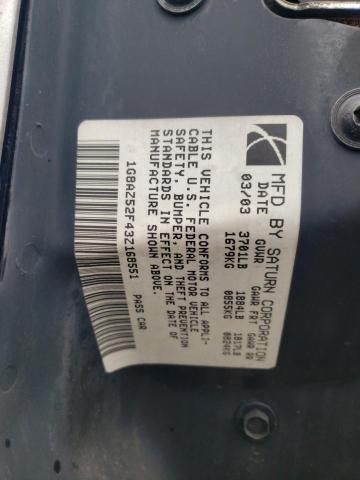 1G8AZ52F43Z168551 - 2003 SATURN ION LEVEL 2 SILVER photo 12