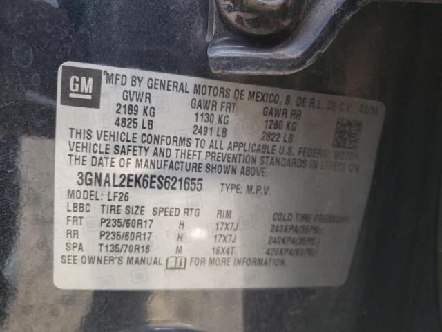 3GNAL2EK6ES621655 - 2014 CHEVROLET CAPTIVA LS 黑色 照片 14