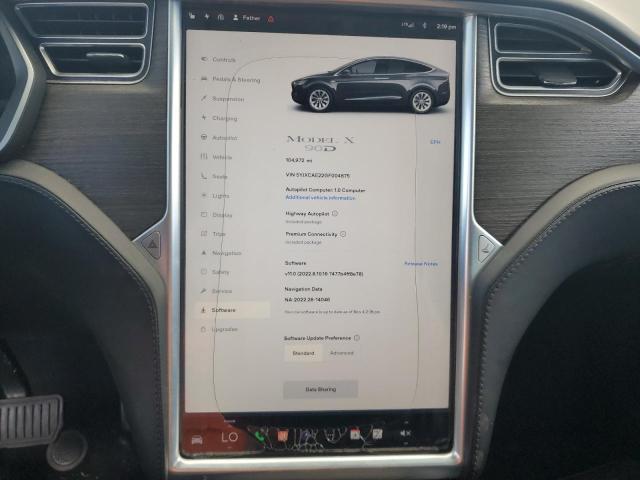 5YJXCAE22GF004875 - 2016 TESLA MODEL X GRAY photo 9