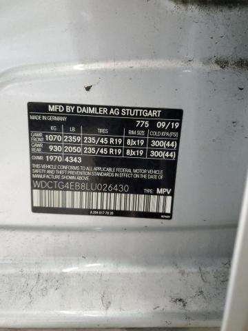 WDCTG4EB8LU026430 - 2020 MERCEDES-BENZ GLA 250 Srebrny zdjęcie 14