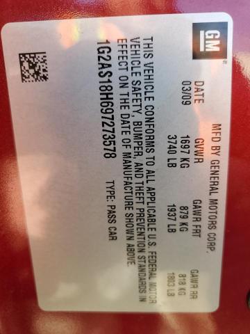 1G2AS18H697273578 - 2009 PONTIAC G5 Marron photo 13