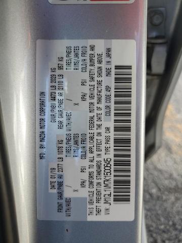 JM1GL1VM7K1500645 - 2019 MAZDA 6 TOURING Argent photo 12