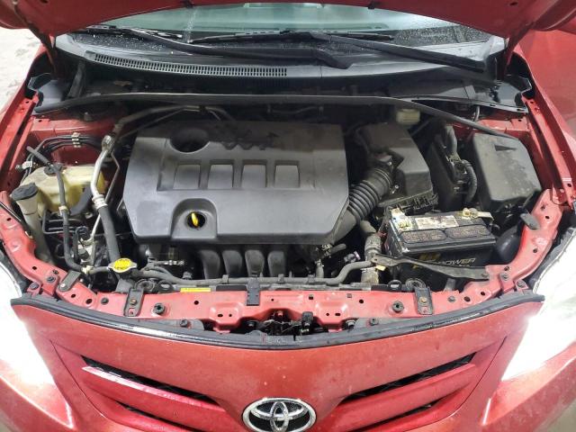 2T1BU4EE6CC900646 - 2012 TOYOTA COROLLA BASE RED photo 11