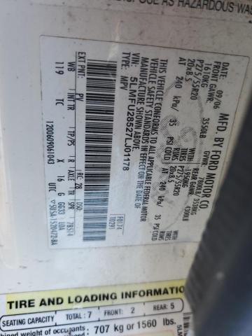 5LMFU28527LJ01178 - 2007 LINCOLN NAVIGATOR WHITE photo 13