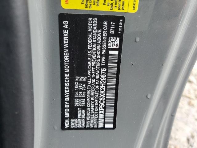 WMWXP5C5XK2H29676 - 2019 MINI COOPER 灰色 照片 13