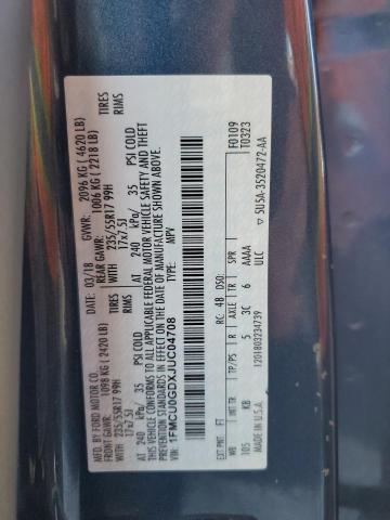 1FMCU0GDXJUC04708 - 2018 FORD ESCAPE SE 蓝色 照片 13