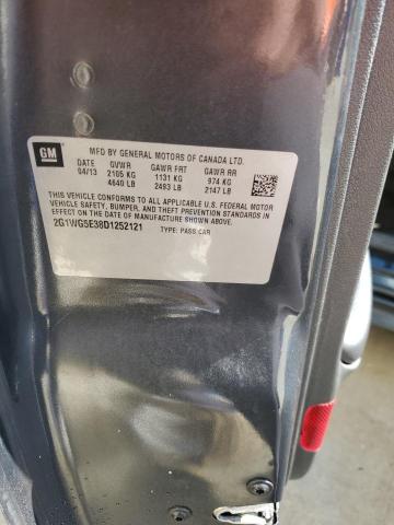 2G1WG5E38D1252121 - 2013 CHEVROLET IMPALA LT CHARCOAL photo 12