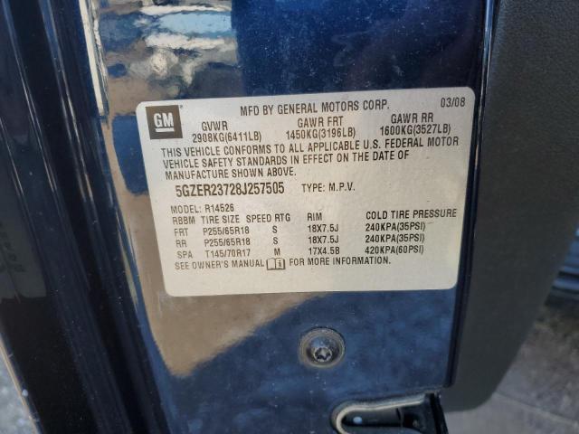 5GZER23728J257505 - 2008 SATURN OUTLOOK XR ლურჯი ფოტო 12