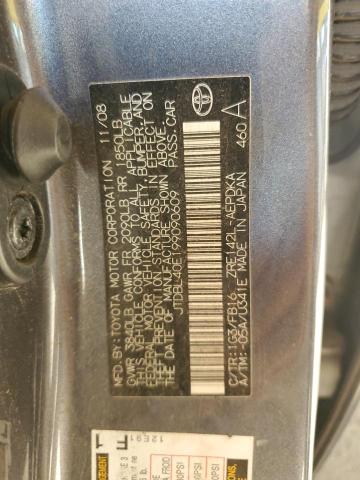 JTDBL40E199090609 - 2009 TOYOTA COROLLA BASE 灰色 照片 12