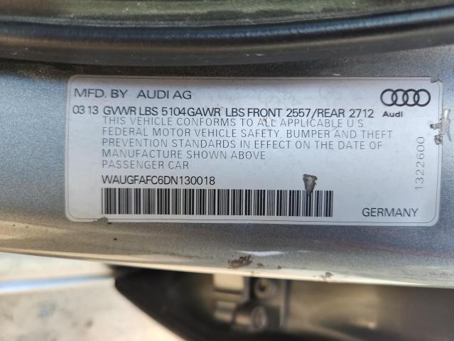 WAUGFAFC6DN130018 - 2013 AUDI A6 PREMIUM PLUS GRAY photo 13