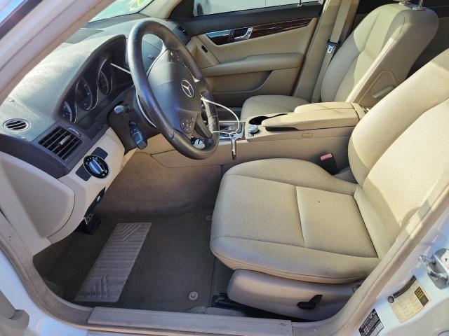 WDDGF5EB1AR123460 - 2010 MERCEDES-BENZ C 300 WHITE photo 7