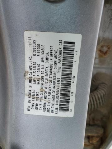 1HGCR2F89EA059983 - 2014 HONDA ACCORD EXL SILVER photo 12