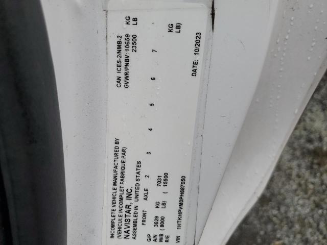 1HTKHPVM0PH687050 - 2023 CHEVROLET SILVERADO WHITE photo 12