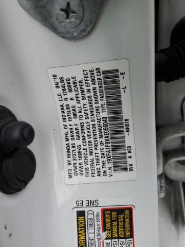 19XFA1F9XAE056040 - 2010 HONDA CIVIC EXL 白色 照片 12