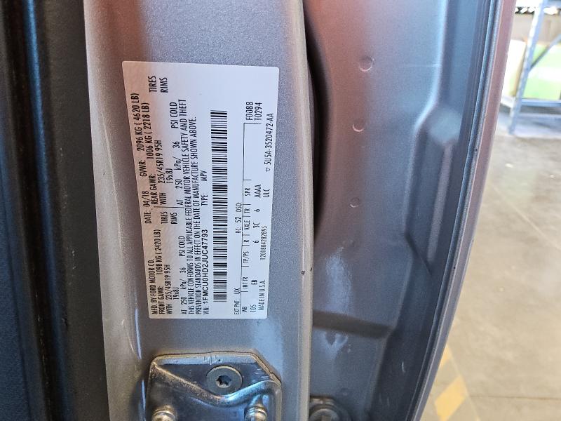 1FMCU0HD2JUC47793 - 2018 FORD ESCAPE SEL 银色 照片 13