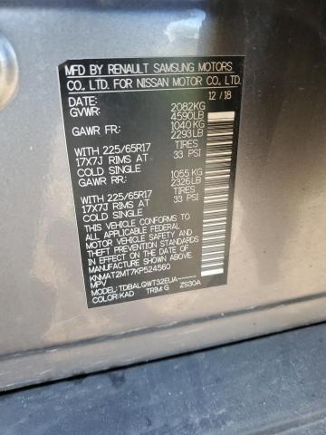 KNMAT2MT7KP524560 - 2019 NISSAN ROGUE S ნაცრისფერი ფოტო 14