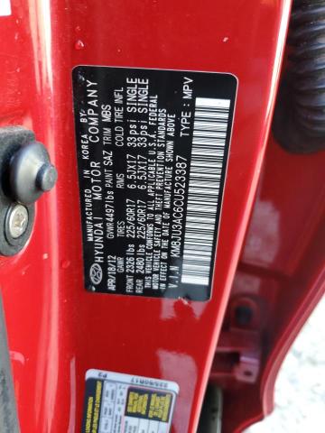 KM8JU3AC6CU523387 - 2012 HYUNDAI TUCSON GLS RED photo 14