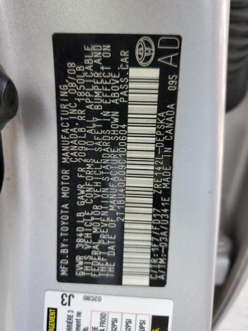 2T1BU40E09C100604 - 2009 TOYOTA COROLLA BASE GRAY photo 13