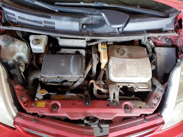 JTDKB20U777670714 - 2007 TOYOTA PRIUS RED photo 11