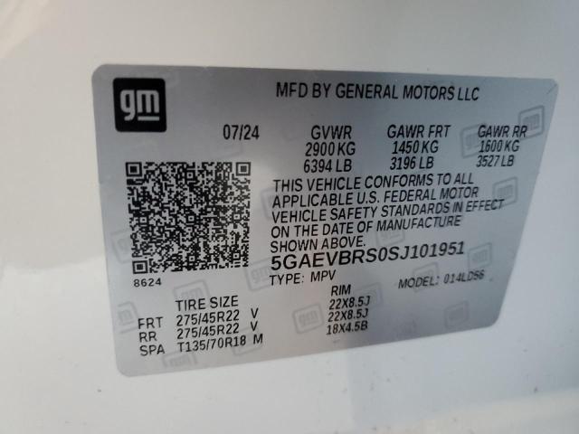 5GAEVBRS0SJ101951 - 2025 BUICK ENCLAVE SPORT TOURING WHITE photo 13