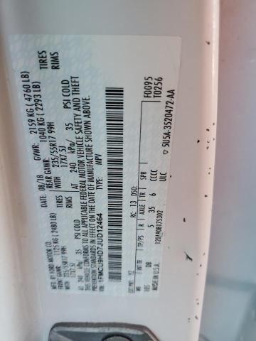 1FMCU9HD7JUD12464 - 2018 FORD ESCAPE SEL Ağ foto 13