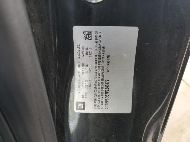 2G1FF3D37F9243472 - 2015 CHEVROLET CAMARO LT Қара фото 12