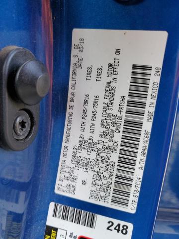 3TMDZ5BN2JM041662 - 2018 TOYOTA TACOMA DOUBLE CAB Синій фото 12