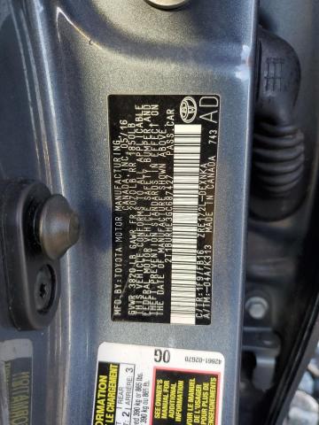 2T1BURHE3GC687427 - 2016 TOYOTA COROLLA L 灰色 照片 12