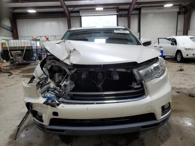 5TDJKRFH3FS223347 - 2015 TOYOTA HIGHLANDER XLE WHITE photo 5