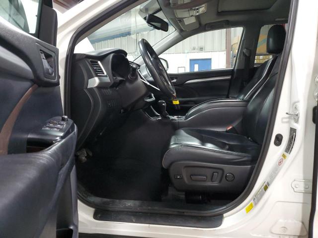 5TDJKRFH3FS223347 - 2015 TOYOTA HIGHLANDER XLE WHITE photo 7