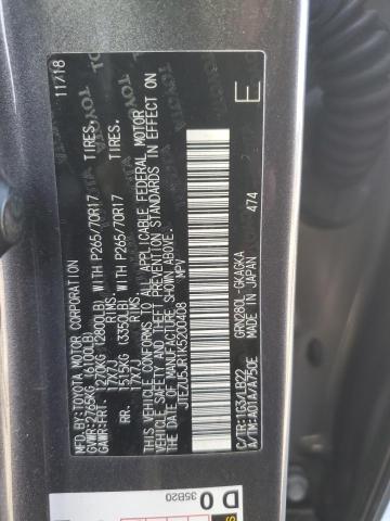 JTEZU5JR1K5200408 - 2019 TOYOTA 4RUNNER SR5 ნაცრისფერი ფოტო 13